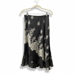 Y2K 90’s Whimsy Floral  MIDI Skirt Size Small
